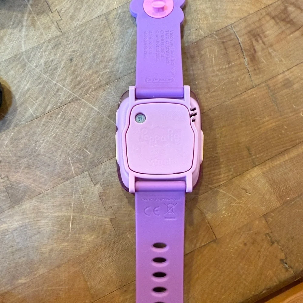 Peppa Pig Purple Pink Kids Character Learning Watch VTECH with Sound